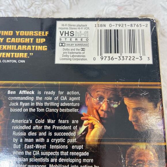 VTG THE SUM OF ALL FEARS VHS Tape hi-fi Stereo Dolby Surround ISBN 0792187652 - Picture 3 of 5